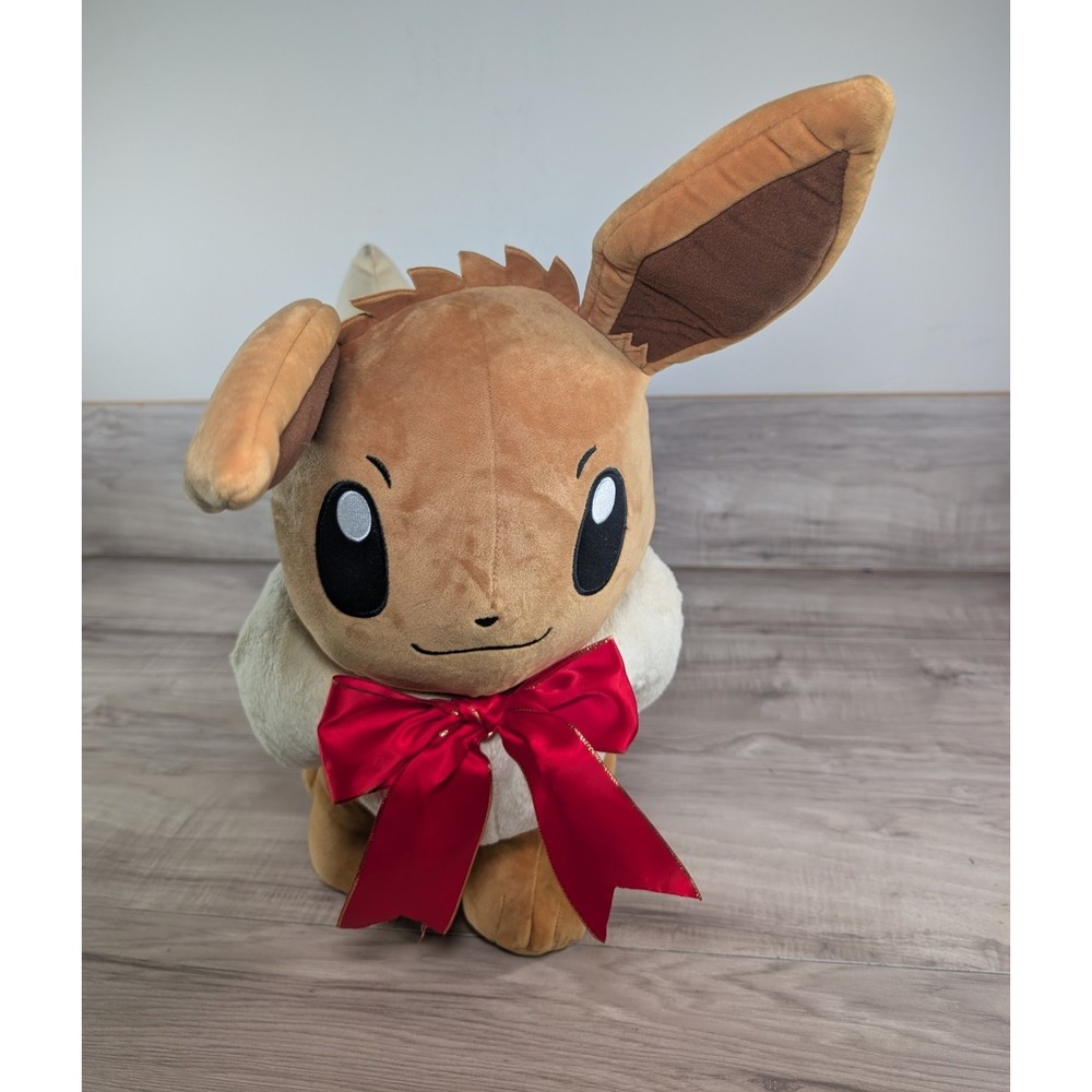 Pokémon Christmas Holiday Bow Large 18" Plush 2021 Nintendo.